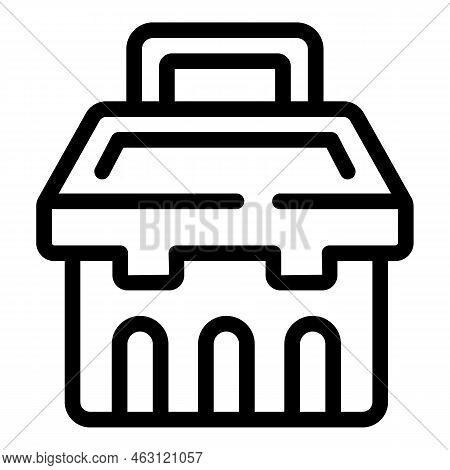 Chest Toolbox Icon Outline Vector. Tool Box. Open Kit