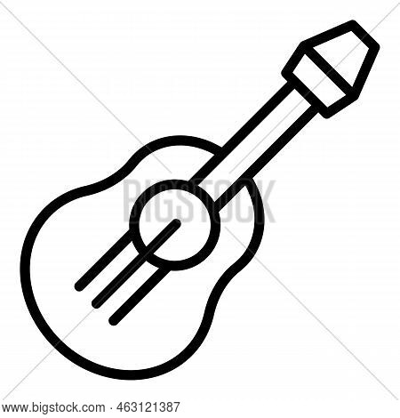 Ukelele Icon Outline Vector. Ukulele Guitar. Music Instrument