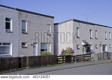 Council Flats In Poor Housing Estate With Many Social Welfare Issues In Linwood