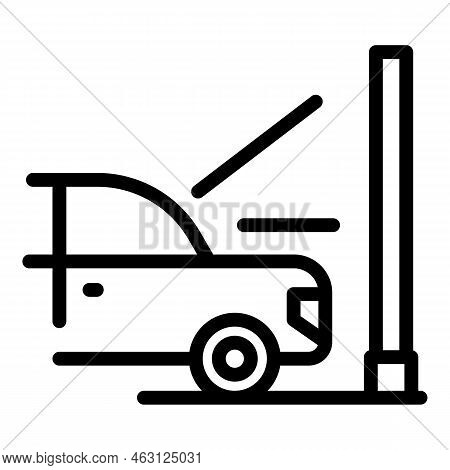 Drive Cinema Icon Outline Vector. Auto Movie. Car Screen