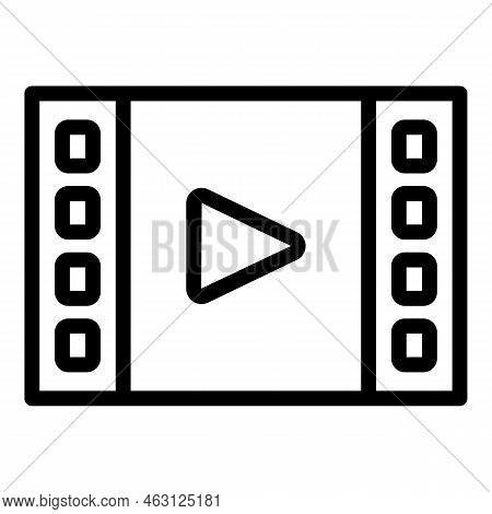 Video Film Icon Outline Vector. Car Drive. Movie Cinema
