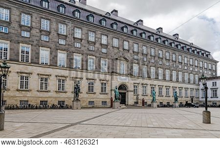 Christiansborg Palace In Copenhagen. Danish Parliament Folketinget. Copenhagen, Denmark.