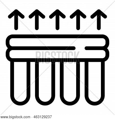 Heat Flow Icon Outline Vector. Home Interior. Wall Door