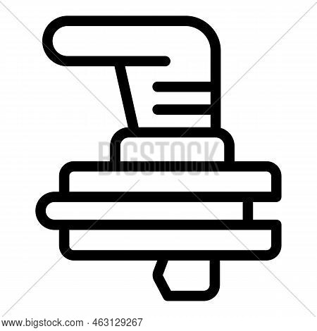 Floor Installation Handle Icon Outline Vector. Wood Interior. Decor Material