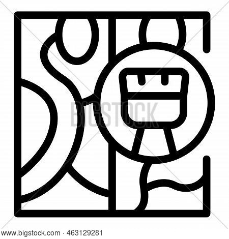Paint Floor Icon Outline Vector. Wood Tile. Home Texture