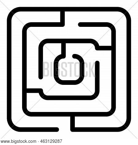 Floor Labyrinth Icon Outline Vector. Home Interior. Decor Wall