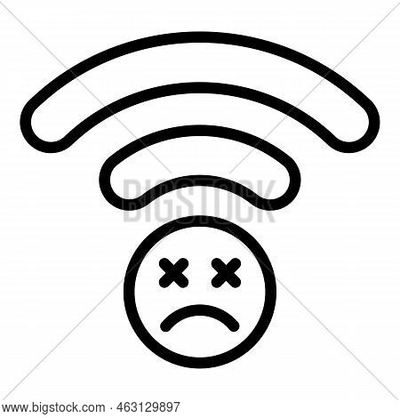 Lost Wifi Icon Outline Vector. Internet Connection. Online Connect