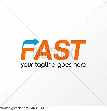Simple And Unique Letter Or Word Fast Sport Font With Arrow Image Graphic Icon Logo Design Abstract 