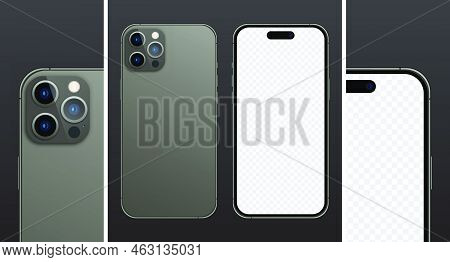 Iphone 14 Pro Mockup. Iphone 14 Realistic Vector. Smartphone Mockup. Mockup Screen Iphone And Back S