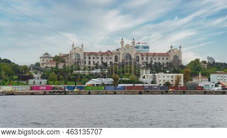 Istanbul, Turkey - August 25, 2022: Marmara University, Or Marmara Universitesi Campus, A Public Uni