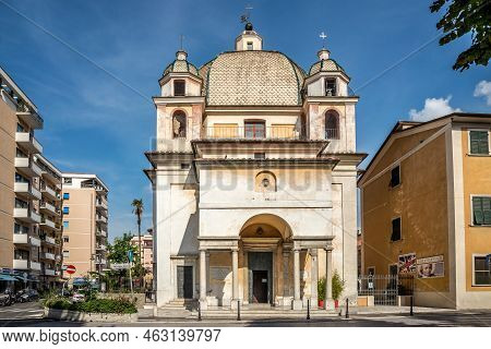 Massa,italy - September 1,2022 - View At The Our Lady Of Misericordia Church In The Streets Of Massa