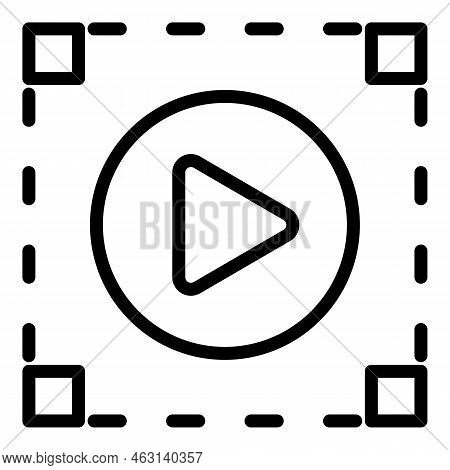 Snapshot Icon Outline Vector. Screen Button. Image Zoom