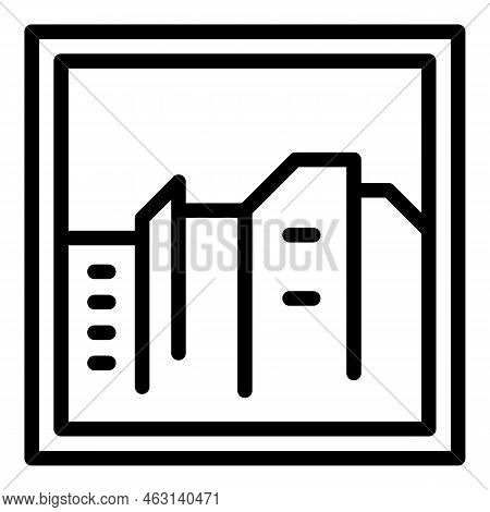 City Screenshot Icon Outline Vector. Camera Zoom. Cell Mobile