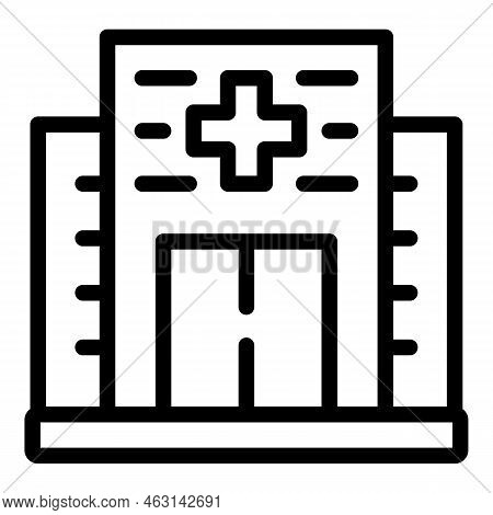 City Hospital Icon Outline Vector. Modern Facility. Manage Infrastructure