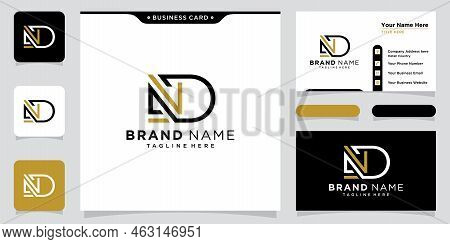 Nd Or Dn Initial Logo Template Vector Design.