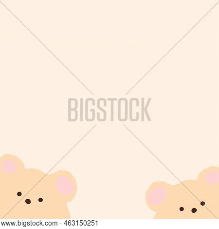 Vector Cartoon Bear With Space For Text Input