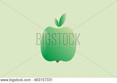 Template Vector Editable Illustration With Apple Image