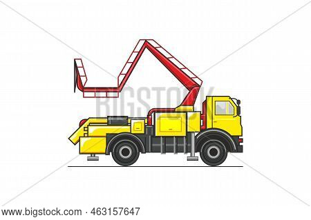 Concrete Pump Vector Editable Illustration Image Project