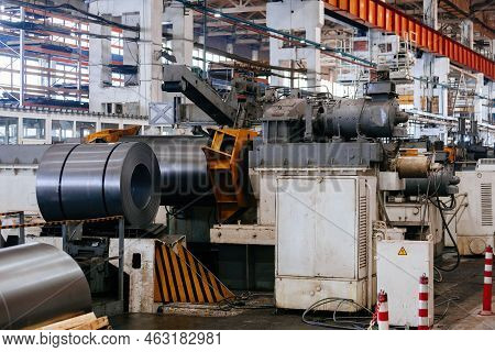 Metalworking Factory Production Line. Interior Of The Worksop.