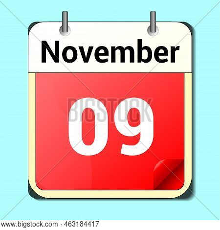 Day On The Calendar, Vector Image Format, November 1