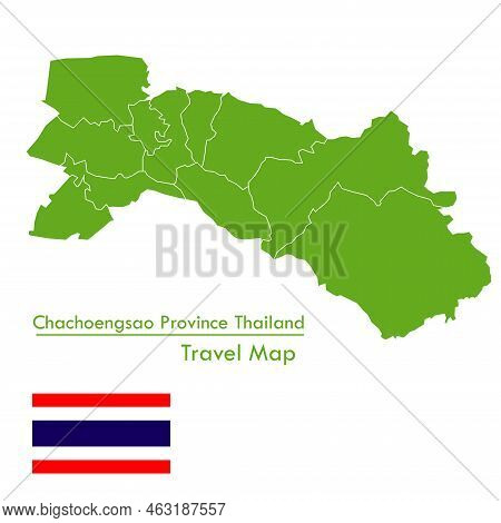 Green Map Chachoengsao Province Is One Of The Provinces Of Thailand