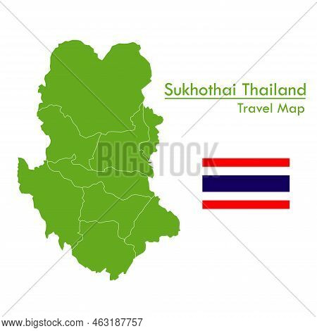 Green Map Sukhothai Is One Of The Provinces Of Thailand