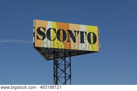 Bratislava, Slovakia - August, 4, 2022 : Sconto Furniture Store. Sconto Is A German Retail Company I