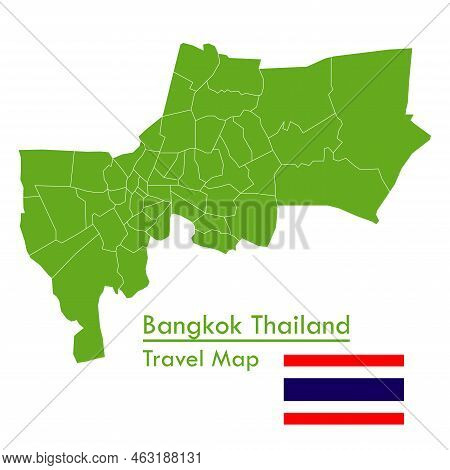 Green Map Bangkok Is One Of The Provinces Of Thailand