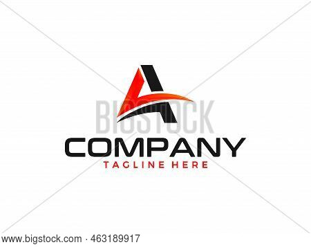 A Initial Logo Company Simple Arrow Cross Sporty Monogram Letter Alphabet Editable