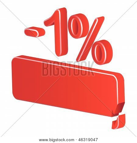 Minus jeden procent (czerwony)