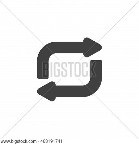 Repeat Button Vector Icon. Filled Flat Sign For Mobile Concept And Web Design. Repeat Arrows Glyph I