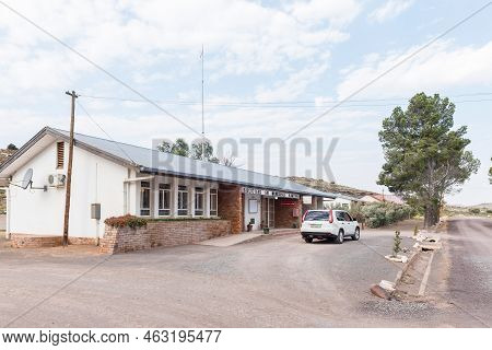 Loxton, South Africa - Sep 2, 2022: A Street Scene, With The Library, Municipal Offices, Postal Agen