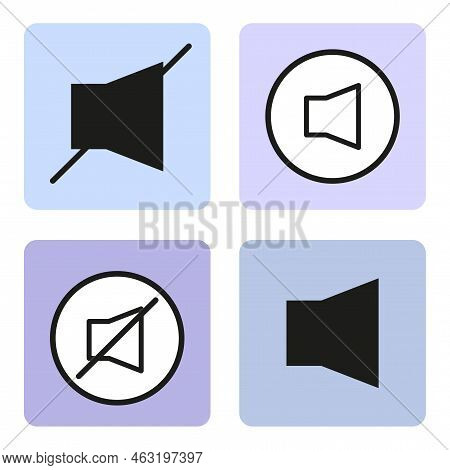 Megaphone Speaker. Sound Wave Concept. Sound Speaker Icons. Vector Illustration. Stock Image.