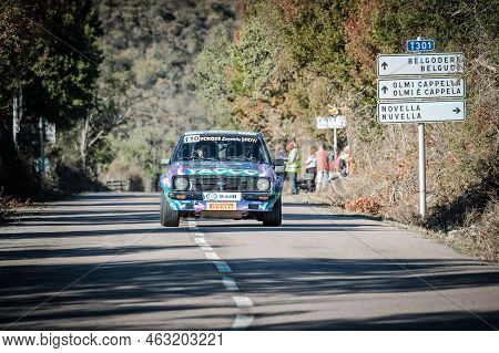 Novella, Corsica, France - 7th October 2022: Philippe Tollemer And Christelle Tollemer Compete In Th