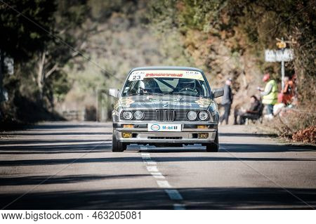 Novella, Corsica, France - 7th October 2022: Dede Papini Competes In A Bmw 325i In The 2022 Tour De 