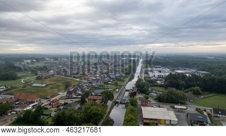Rijkevorsel, Belgium, 19th Of September, 2022, Little Village Of Sint Jozef, On The Canal Dessel Sch