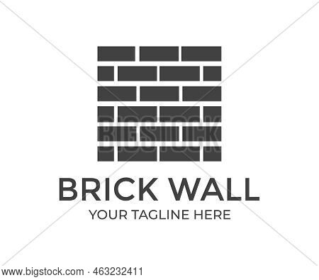 Brick Wall, Stone Texture, Brick Background Texture Logo Design. Texture For Poster, Fabric, Backgro