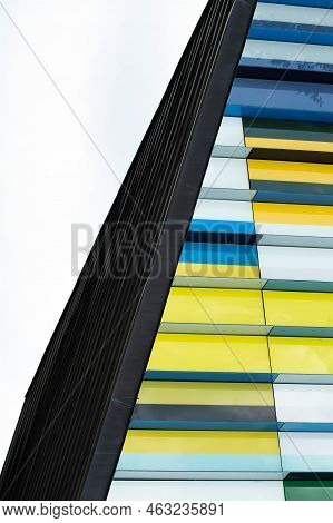 Dilbeek, Belgium - 05 08 2018 - Colorful Fascade Of The Local Musicschool