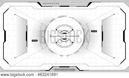 Vr Hud Digital Futuristic Interface Cyberpunk Screen. Sci-fi Virtual Reality Technology View Head Up