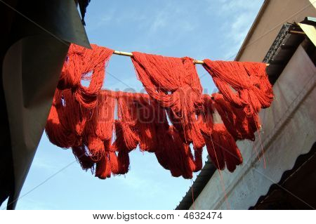 Asciugatura lana rossa di Marrakech