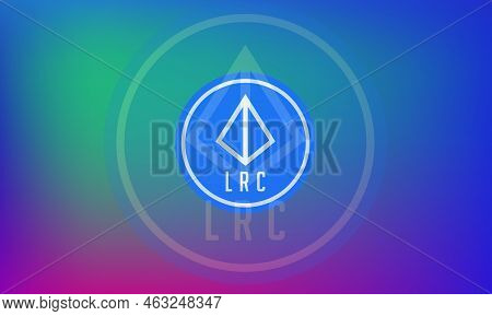 Loopring-lrc Virtual Currency Images. 3d Illustrations. Coin Logo