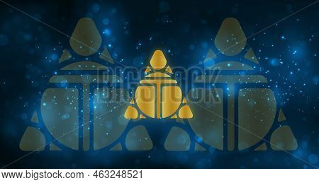 Images Of Alien Worlds-tlm Virtual Currency. Digital Coins. 3d Illustrations.