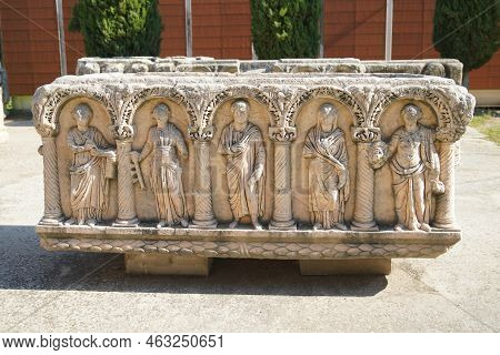 Sarcophagus In Aphrodisias Ancient City In Geyre, Aydin, Turkiye