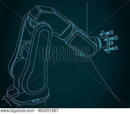 Robot With Suction Cups Illustration