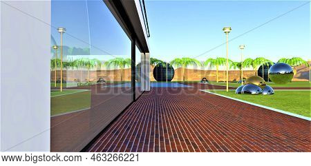 Sliding Automatic Doors With Multi-chamber Double-glazed Windows That Provide Heat Saving, Tightness