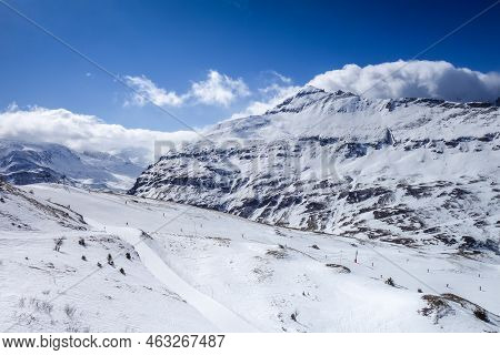 Ski Slopes Of Val Cenis In The Vanoise Park, France