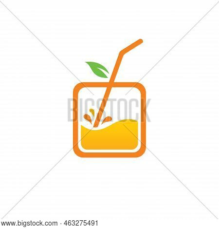 Ice Juice Logo Fresh Design, Drink Icon