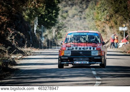 Novella, Corsica, France - 7th October 2022: Stephane Toulon And Tony Troiano Compete In Their Talbo