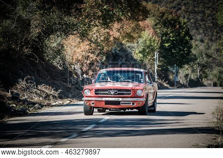 Novella, Corsica, France - 7th October 2022: Marco Brunner And Lucas Brunner Compete In Their Ford M