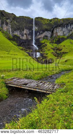 View At Foss A Sidu Waterfall In Iceland